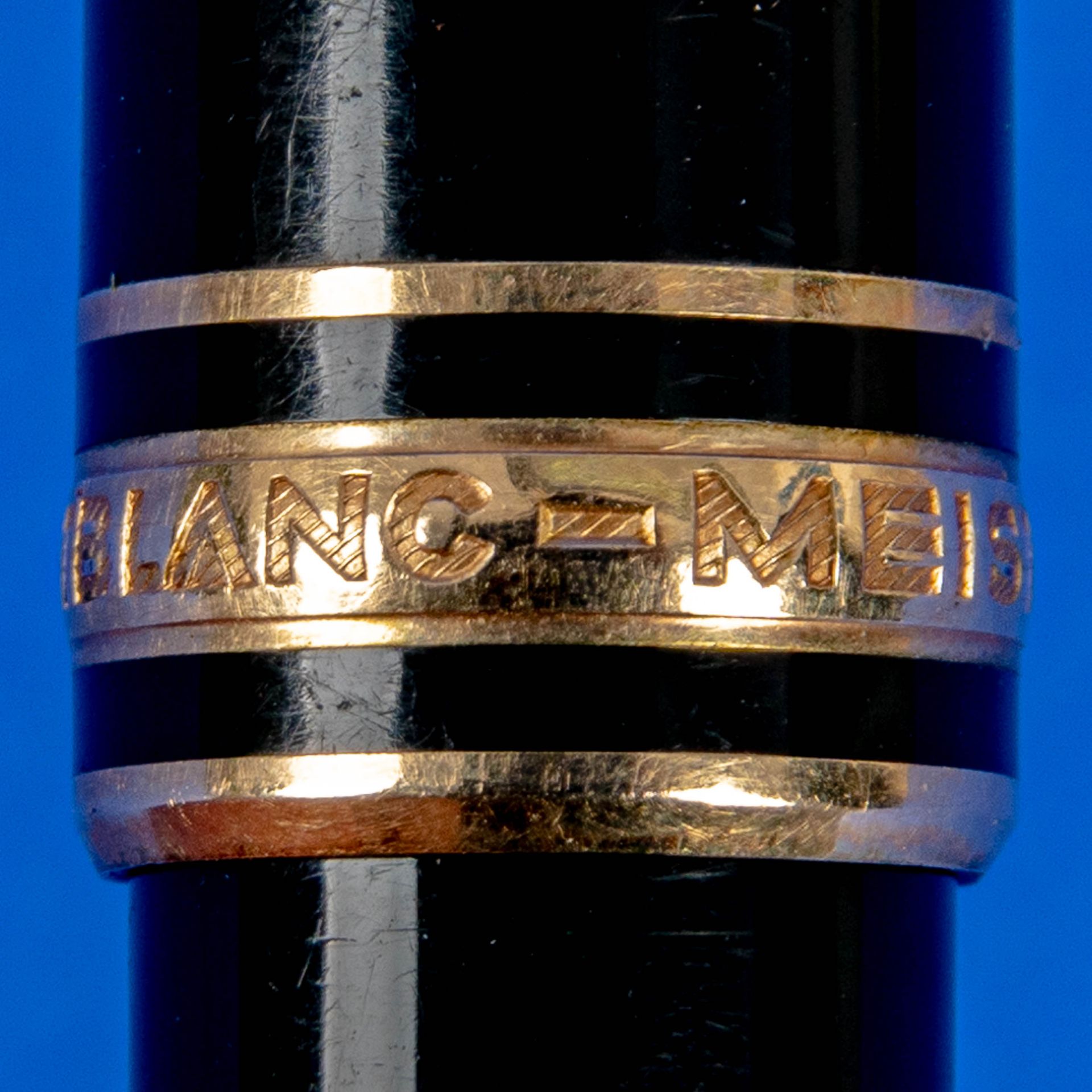 MONTBLANC - MEISTERSTÜCK Kugelschreiber/Schreibstift, Länge ca. 14 cm in "Helit"-Stifthalter aus Ba - Image 11 of 11