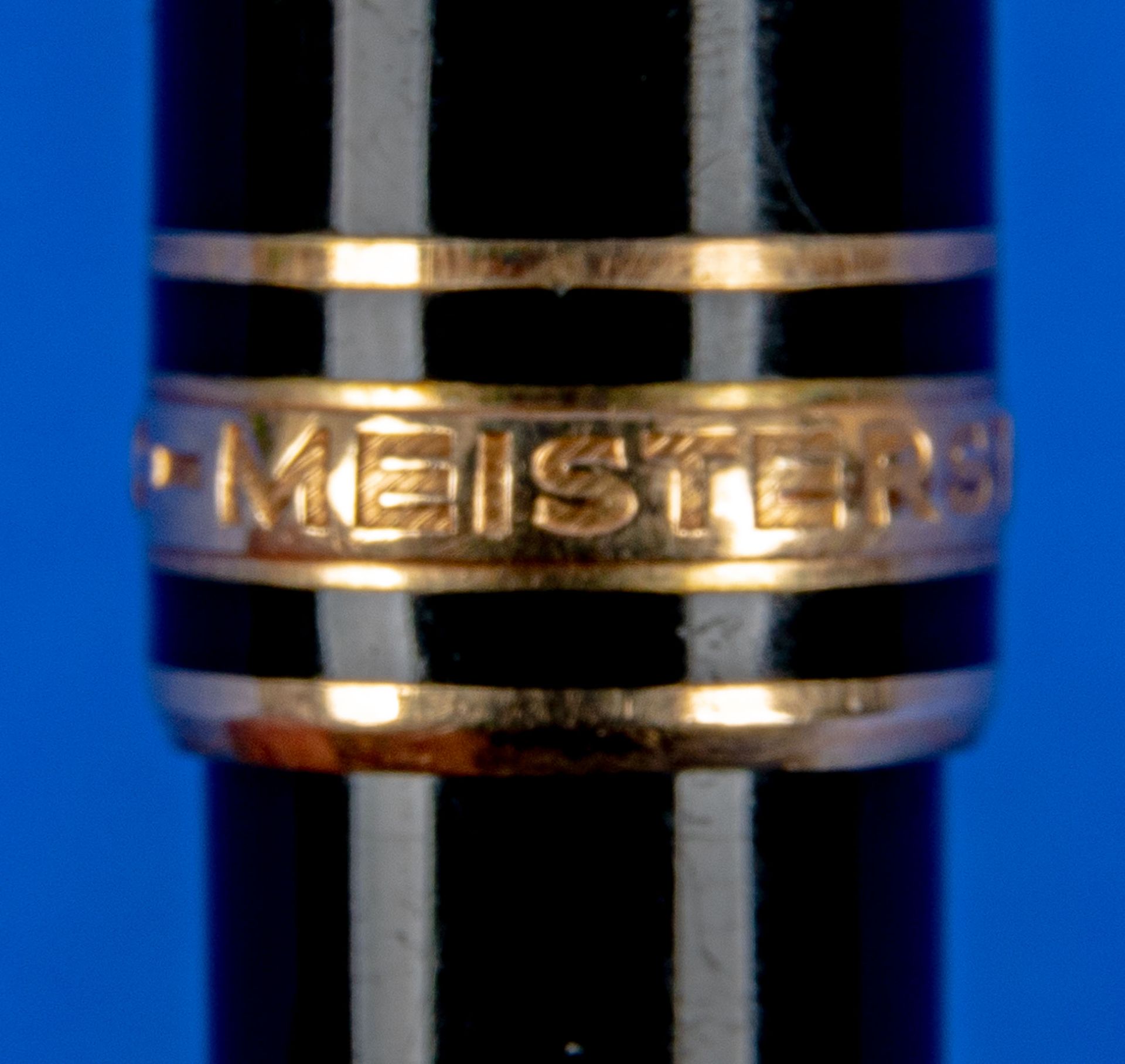 MONTBLANC - MEISTERSTÜCK Kugelschreiber/Schreibstift, Länge ca. 14 cm in "Helit"-Stifthalter aus Ba - Image 6 of 11