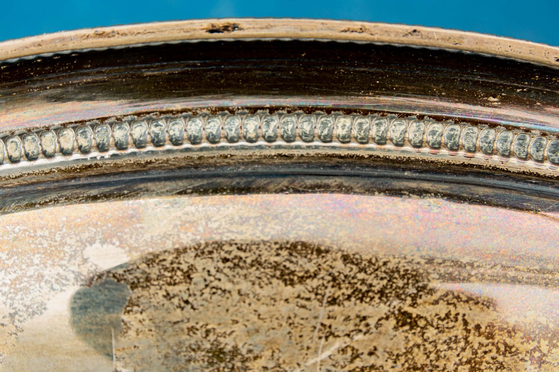 Ovale Henkelschale auf Füßen, um 1900, 800er Silber massiv, ca. 317 gr., Länge ca. 34 cm. - Bild 10 aus 11