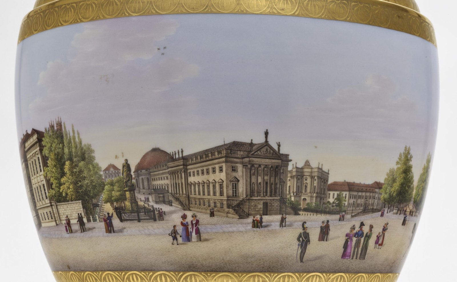 A panoramic vase with a prospect of the street "Unter den Linden" in Berlin - Image 3 of 10