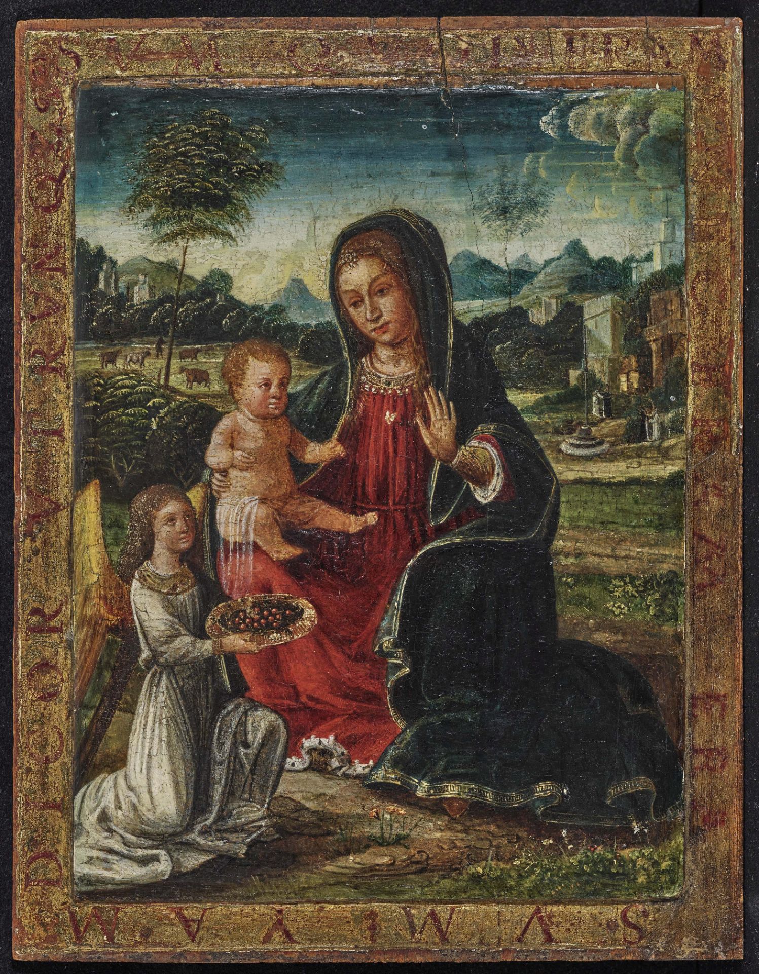 Maria mit dem Kind und einem Engel - Image 2 of 2