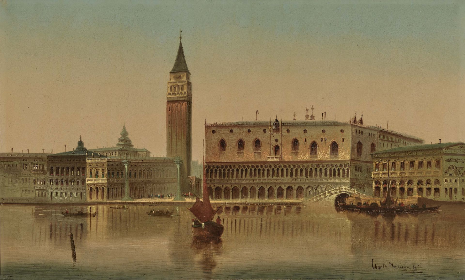 Venedig - Blick auf den Dogenpalast und die Piazzetta