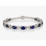 Armband mit Saphiren und Brillanten