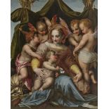 Maria mit dem Kind, dem Johannesknaben und drei Engeln
