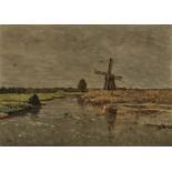 Holländische Landschaft mit Windmühle