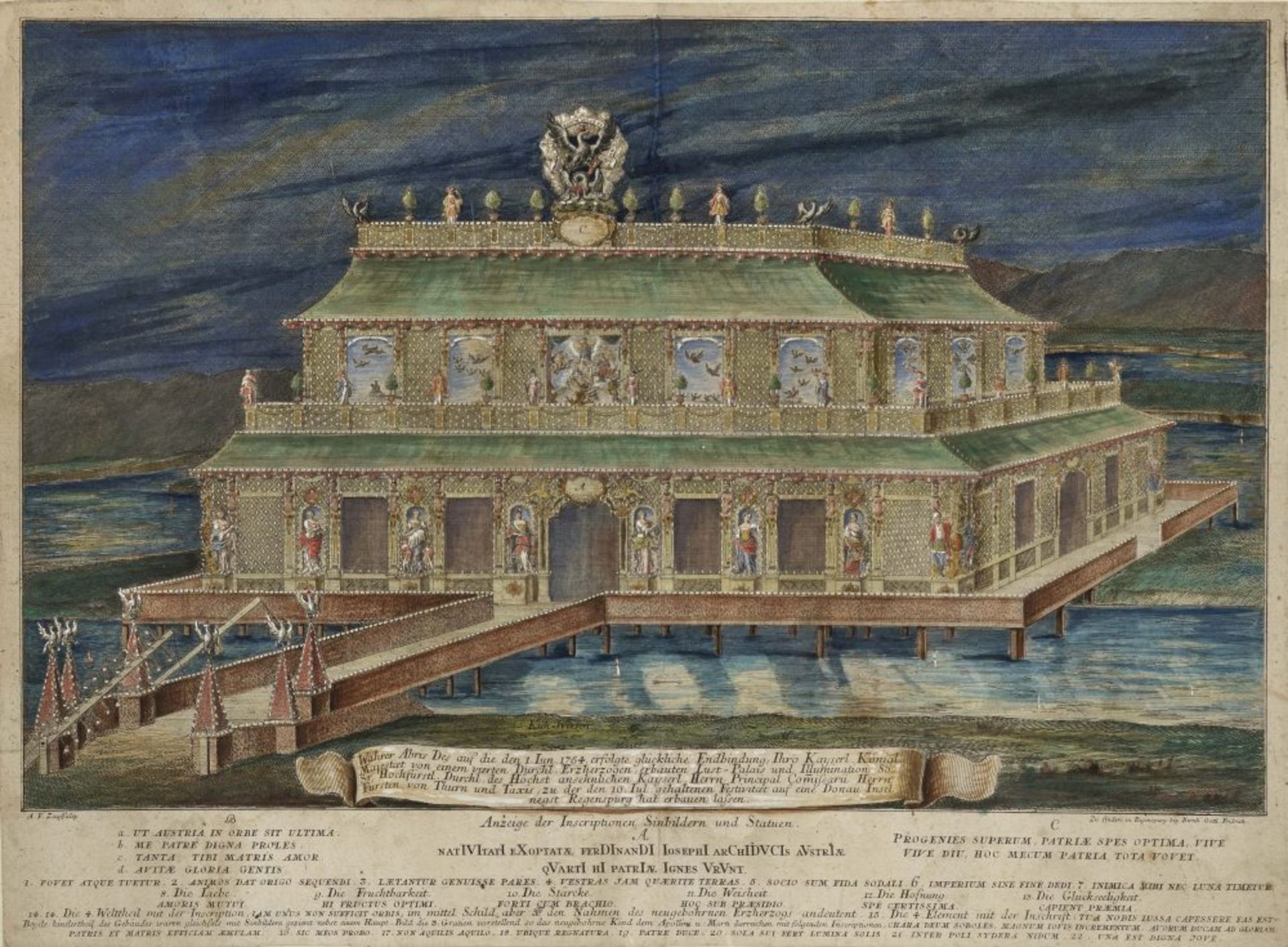 Thurn und Taxis'sches "Lust-Palais" in Regensburg, 1754