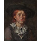 Bildnis einer jungen Frau mit Hut