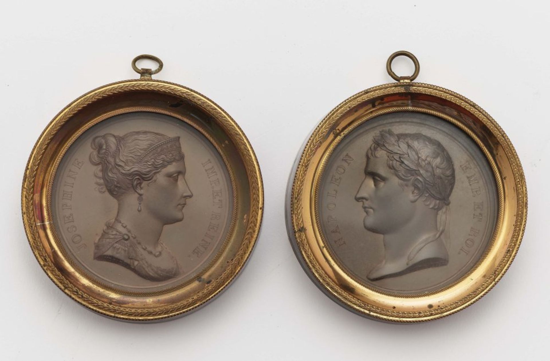 Paar Medaillen Napoleon I. und Joséphine