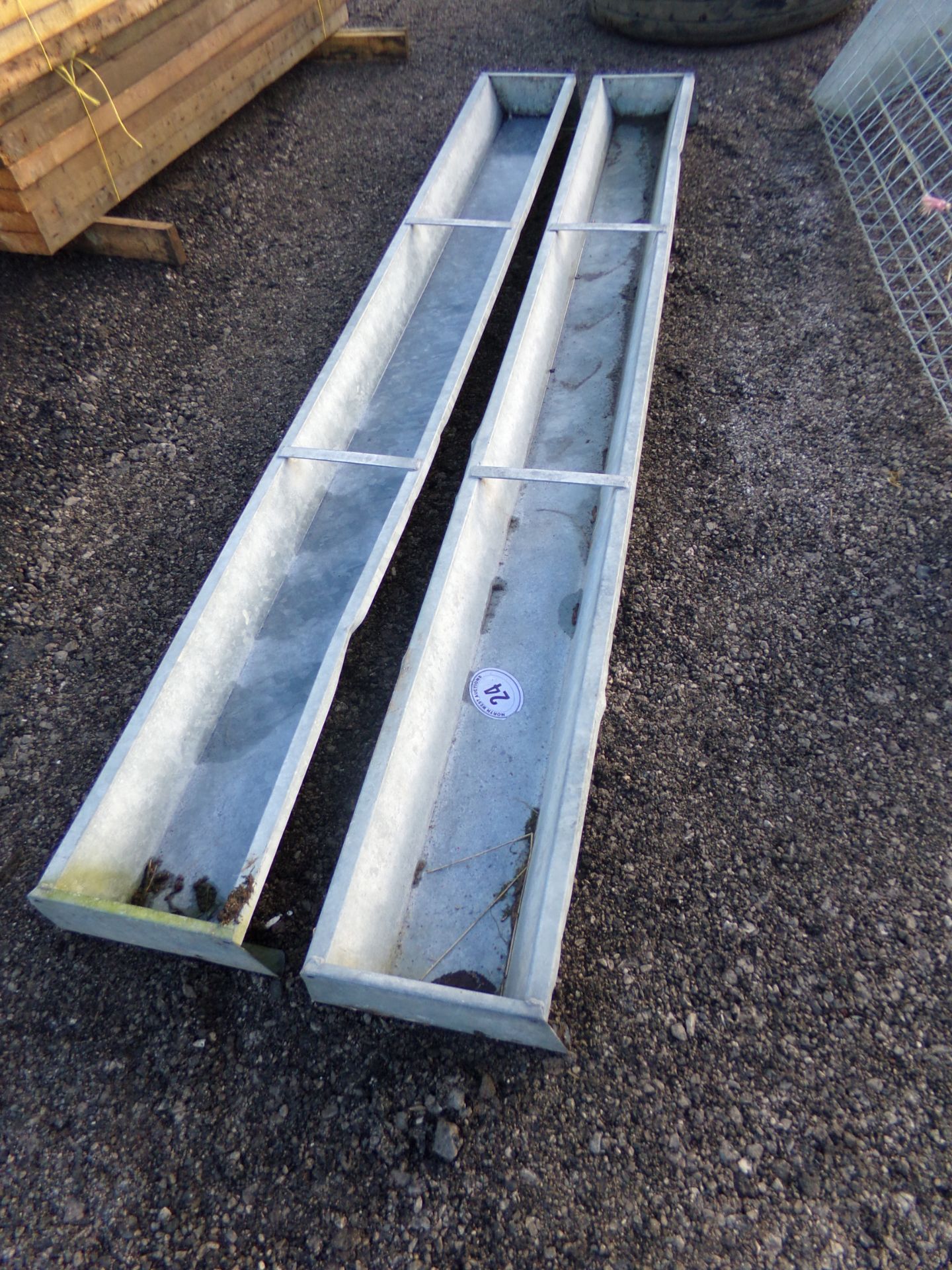 2 X 9FT GALVANISED SHEEP TROUGHS (+ VAT)