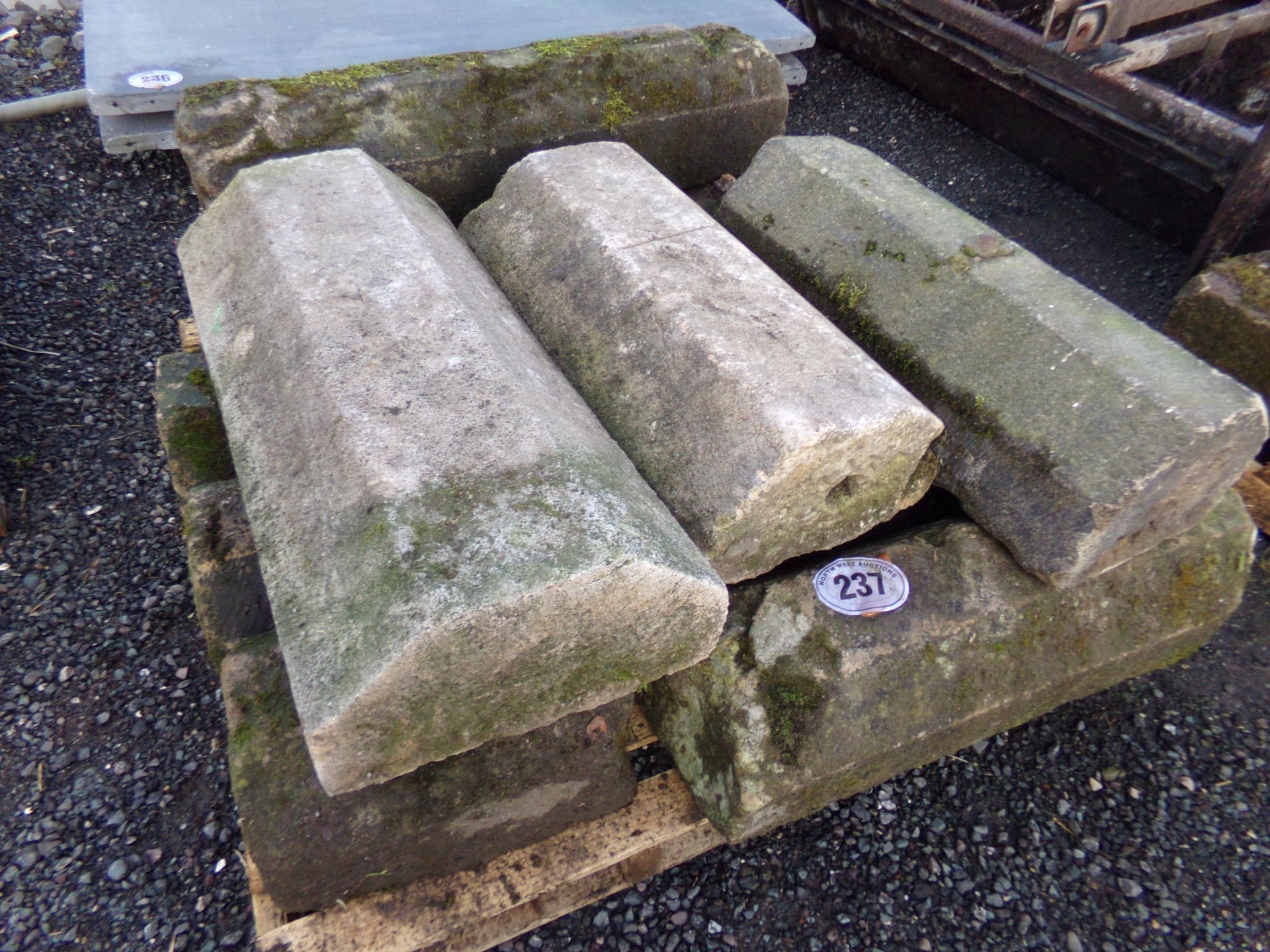 PALLET OF SANDSTONE COPING STONE