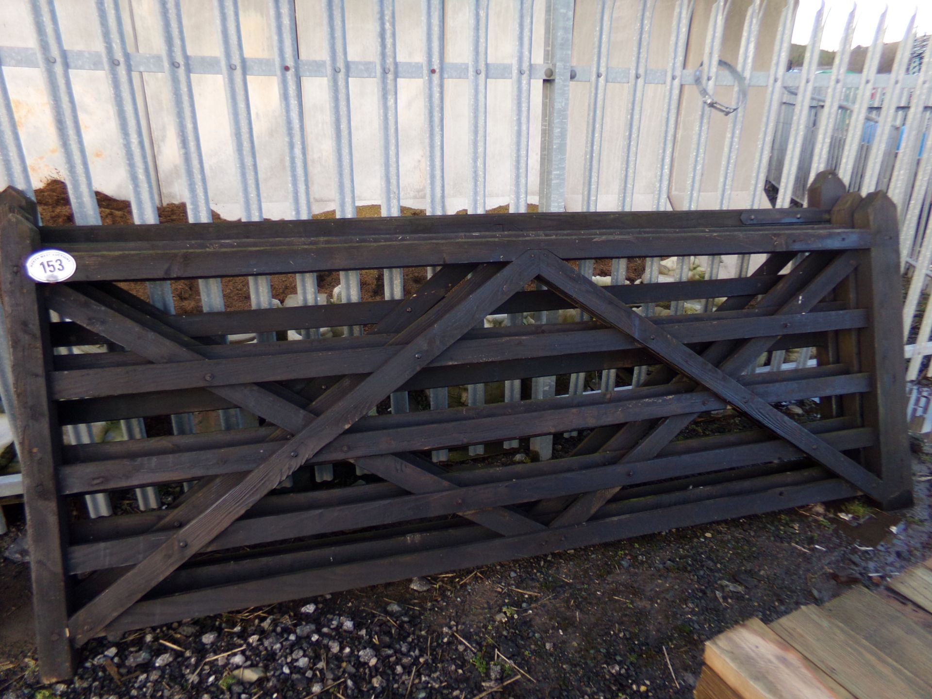 3 WOODEN GATES APPROX 10FT