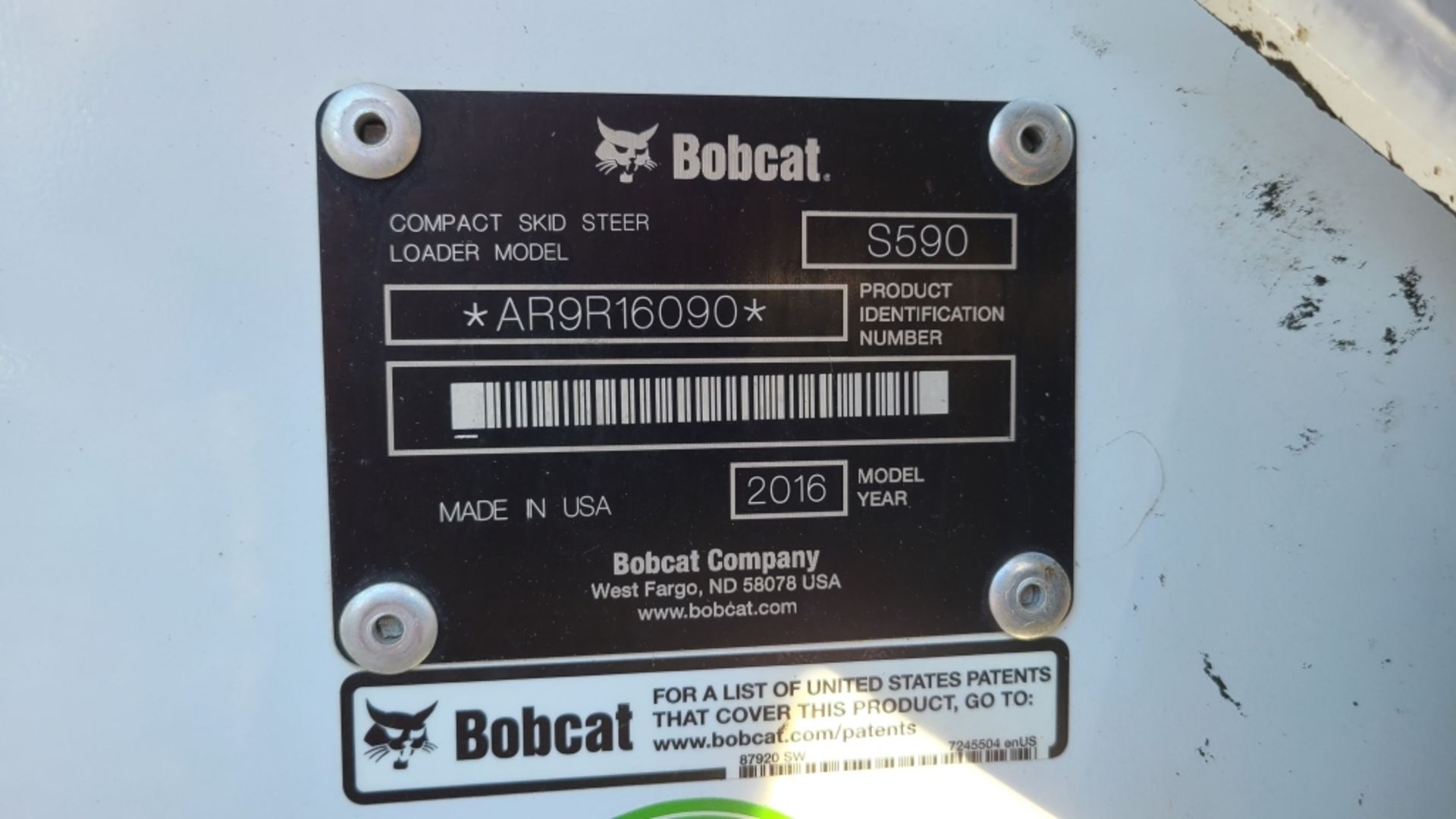 2016 Bobcat S590 Skidsteer - Image 11 of 11