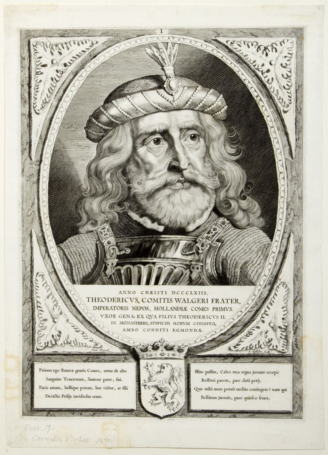 Vischer, Cornelis. Um 1628/29 - Haarlem - 1658 Portraits holländischer Fürsten. 10 R - Image 9 of 11