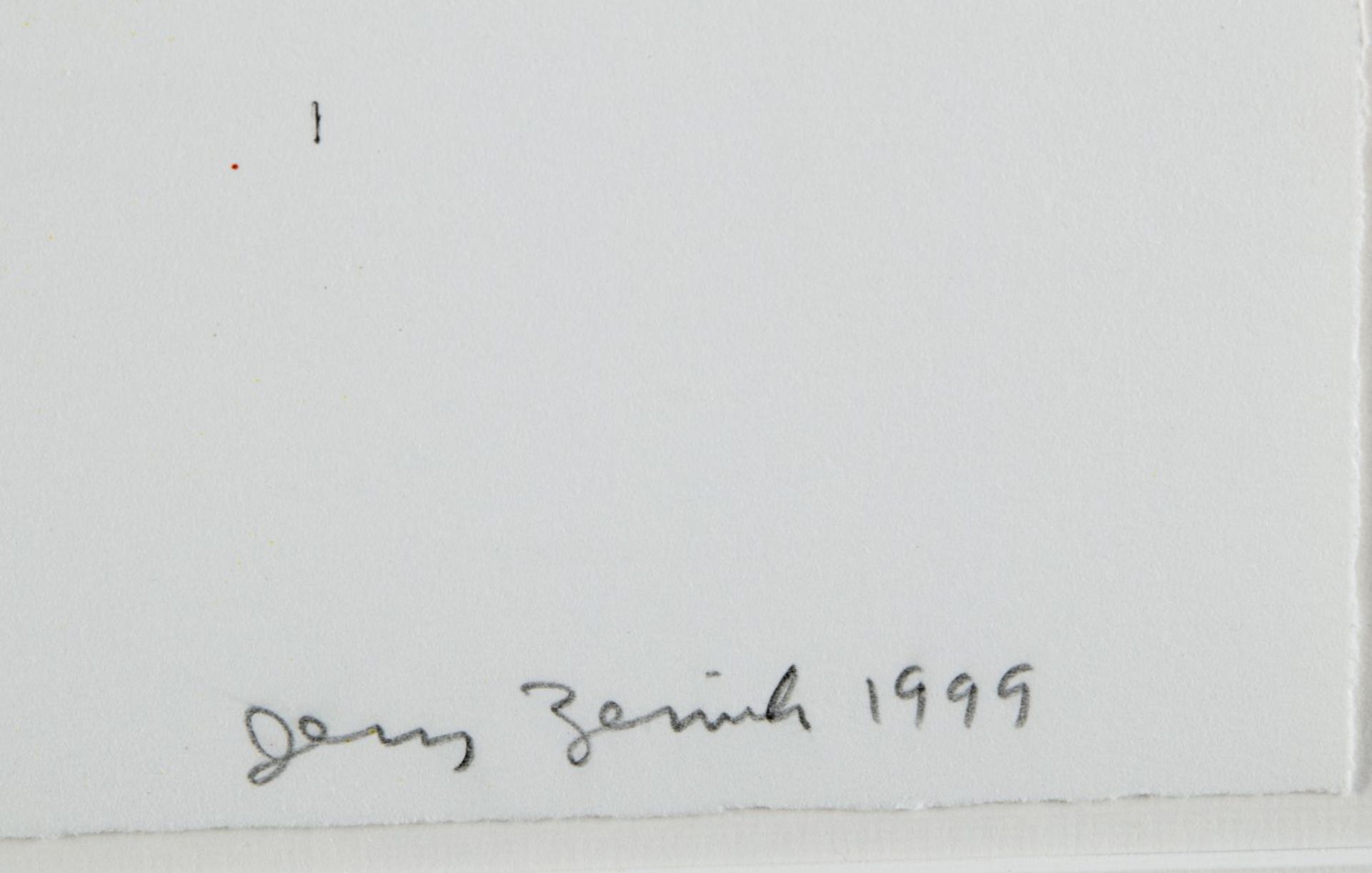 Zeniuk, Jerry. 1945 Bardowick Winterfarben. Farblithographie. Sign., dat. und num. 199 - Image 2 of 2