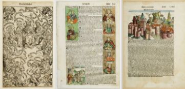 Schedel, Hartmann. 1440 - Nürnberg - 1514 Buchillustrationen aus der Weltchronik. 14
