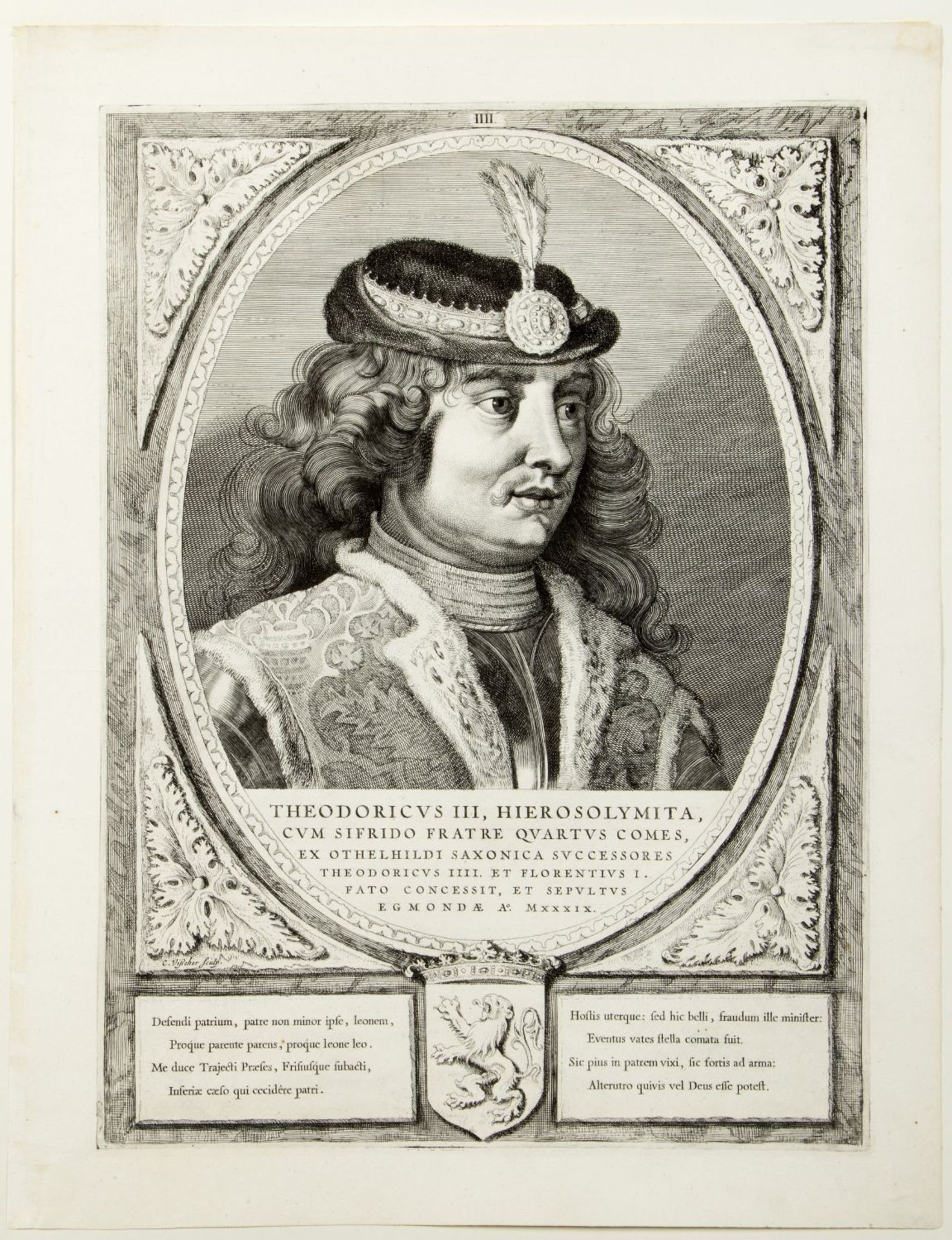 Vischer, Cornelis. Um 1628/29 - Haarlem - 1658 Portraits holländischer Fürsten. 10 R - Image 7 of 11