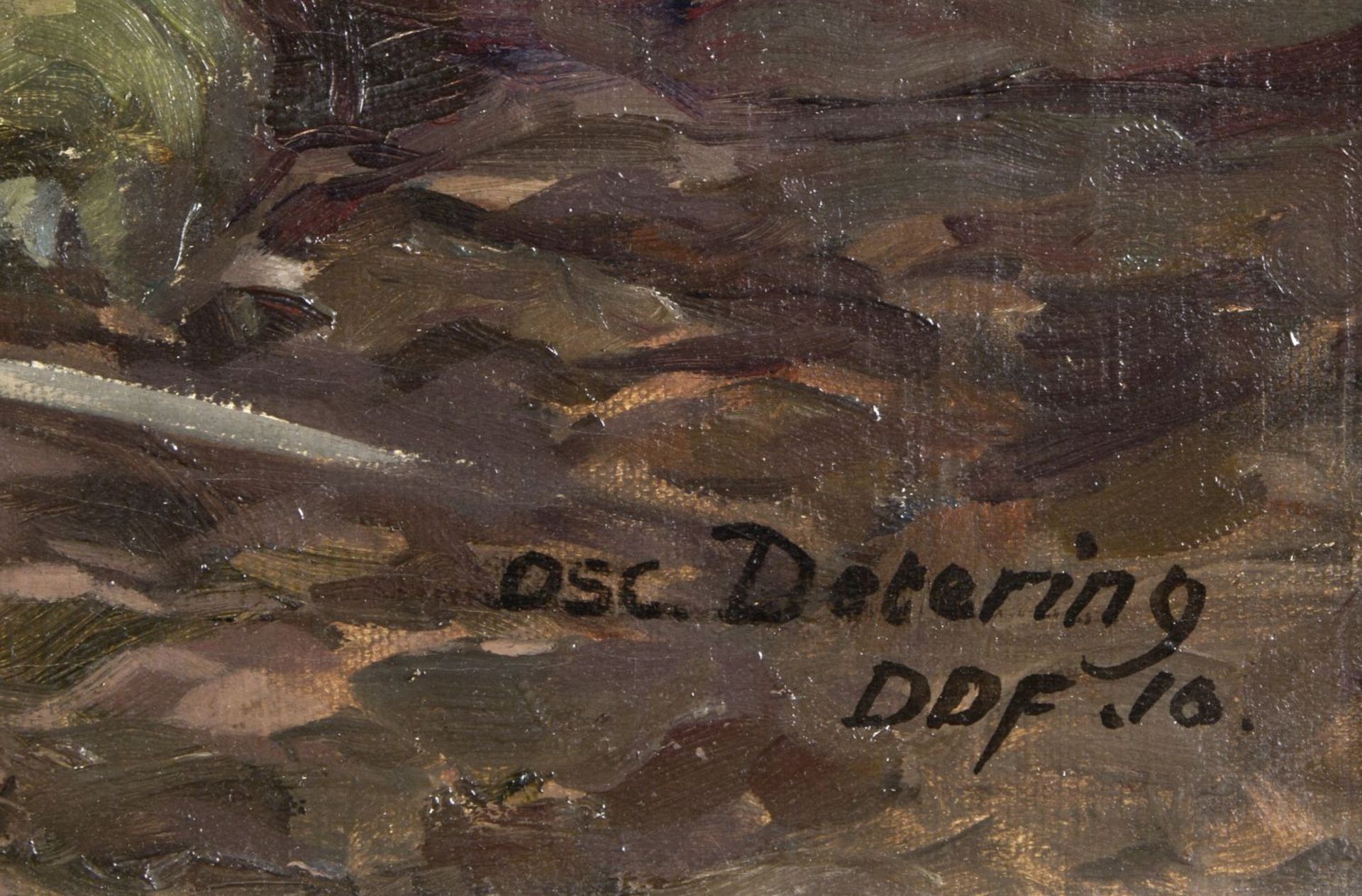 Detering, Oscar. 1872 Barmen - Düsseldorf 1943 Verwundeten Soldaten erscheint Christu - Bild 2 aus 3