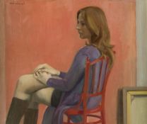 Macsai, Istvan. 1922 - Budapest - 2005 Junge Frau auf einem Stuhl sitzend, von schräg