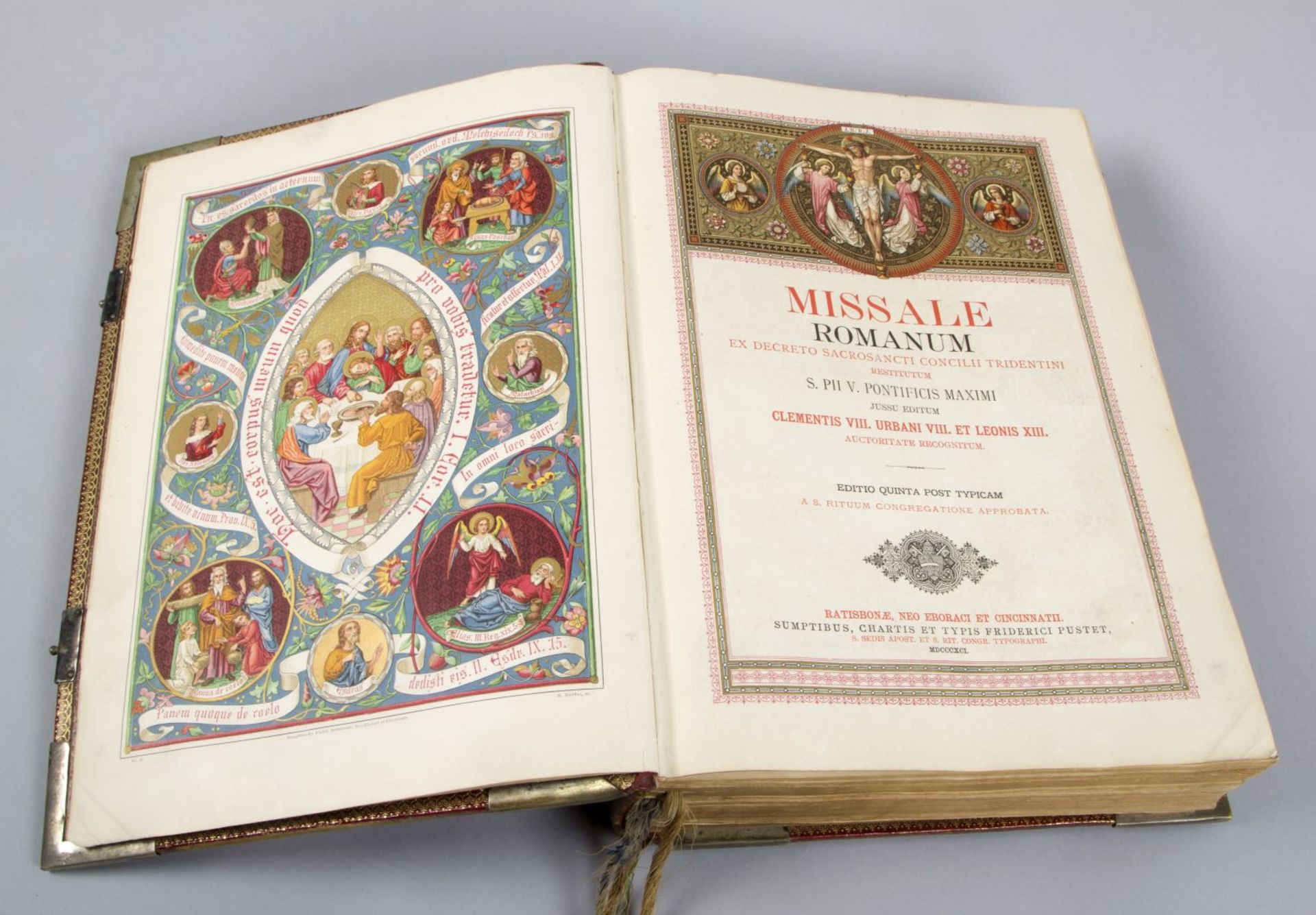 Missale Romanum Ex decreto sacrosancti concilii tridentini. Rgbg., N.Y., Cincinnati, 1891. - Bild 2 aus 3