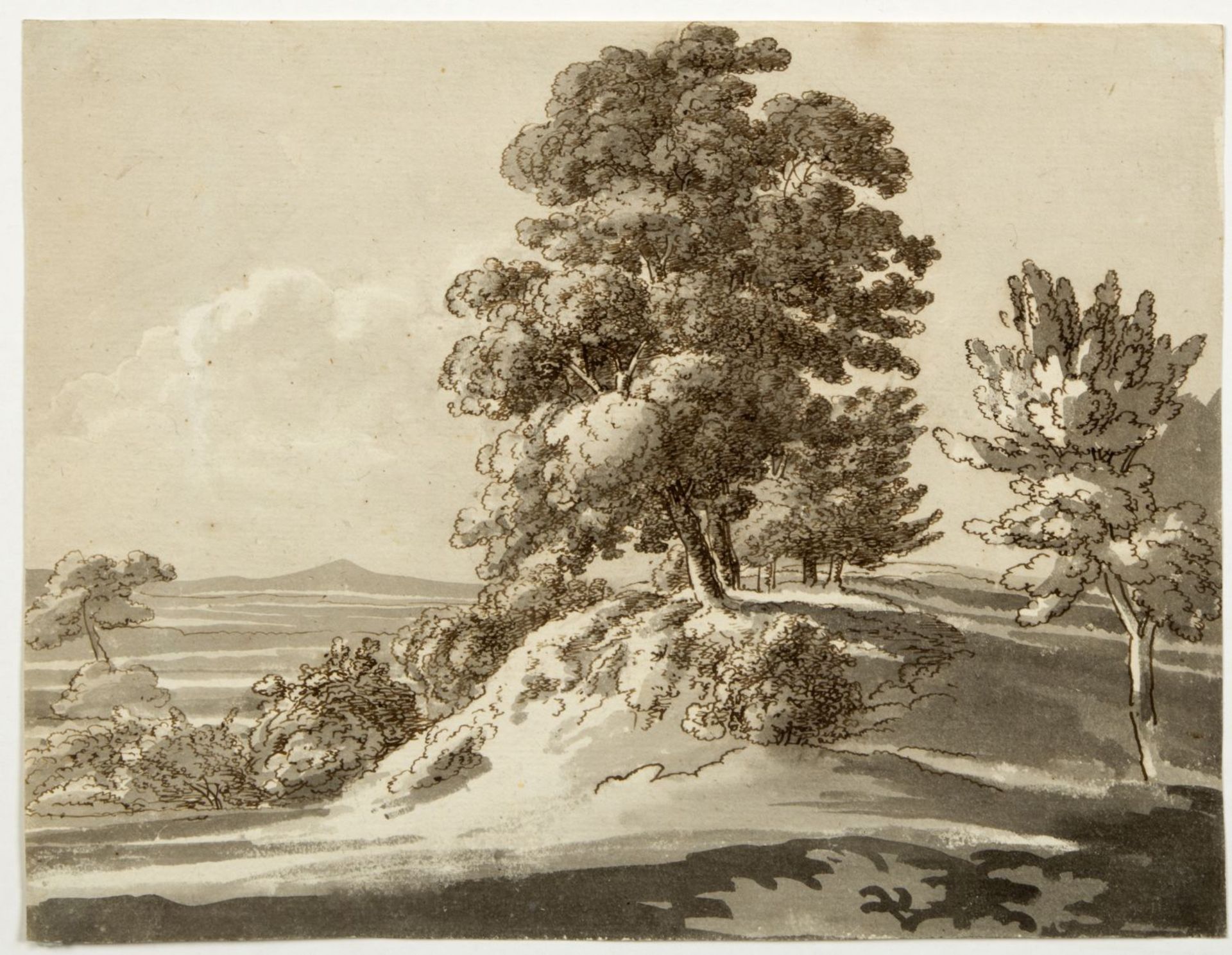 Kunkler, Adolf. 1792 - Gnadenberg bei Bunzlau - 1866 Loswitz. Landschaften. Gebirgsbach. 1 braun lav - Bild 4 aus 5