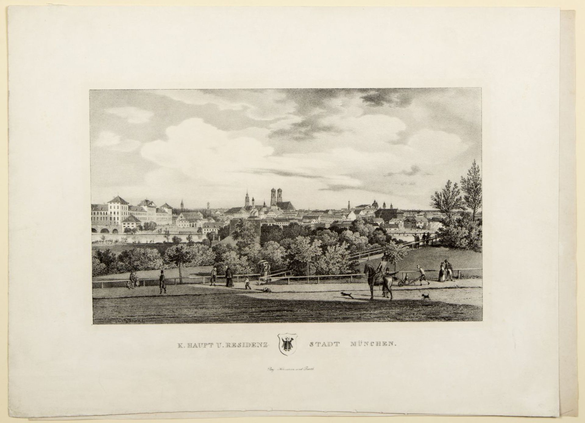 Lebschée u.a. Münchener Ansichten. 10 Reprints. Bis 16 x 26 cm. - Bild 2 aus 5