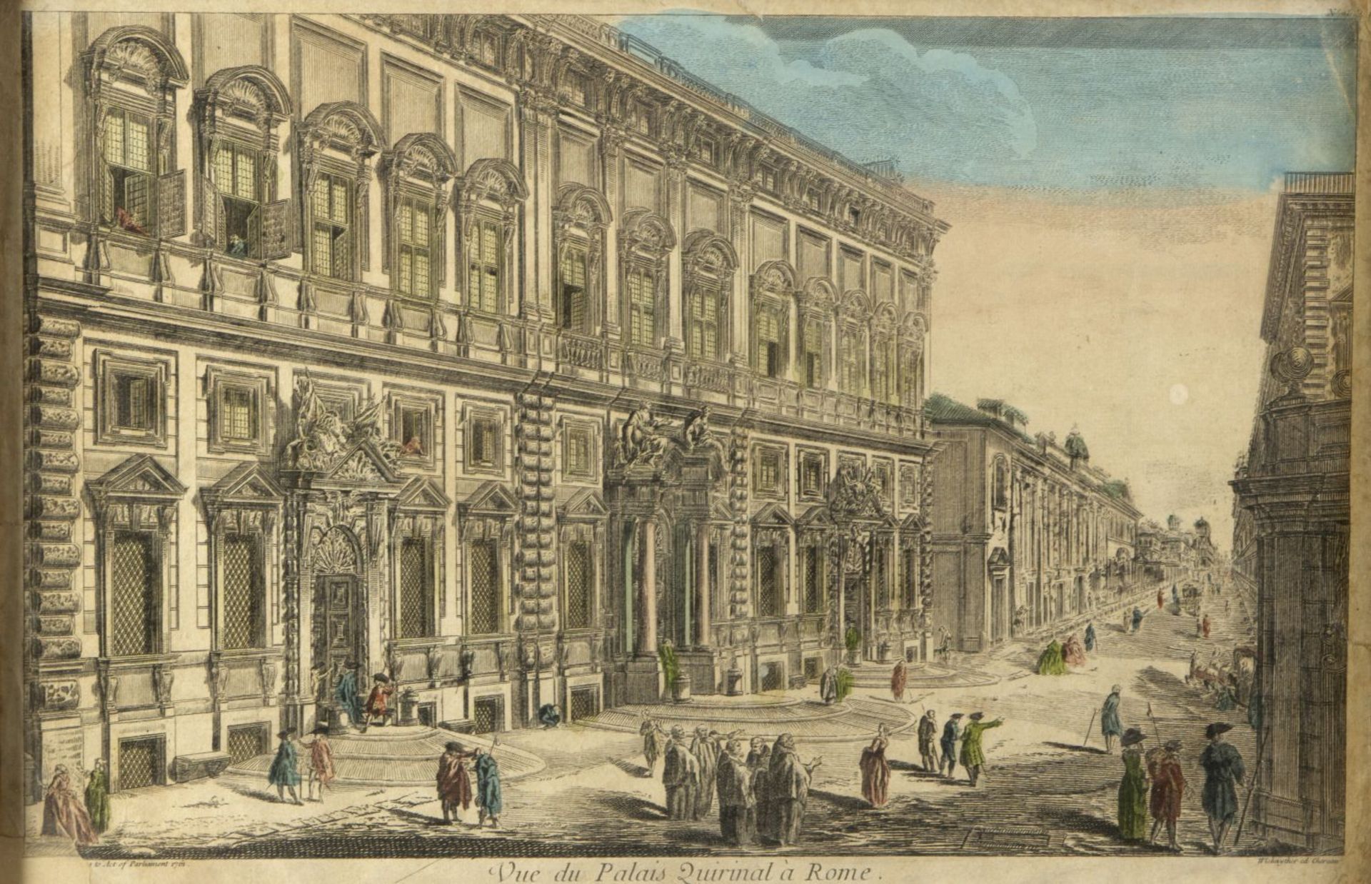 Guckkastenblätter, 18. Jh. Entrée de la Ville de Venise. L'Escurial. Palais Quirinal. St. Petri cum - Image 7 of 7