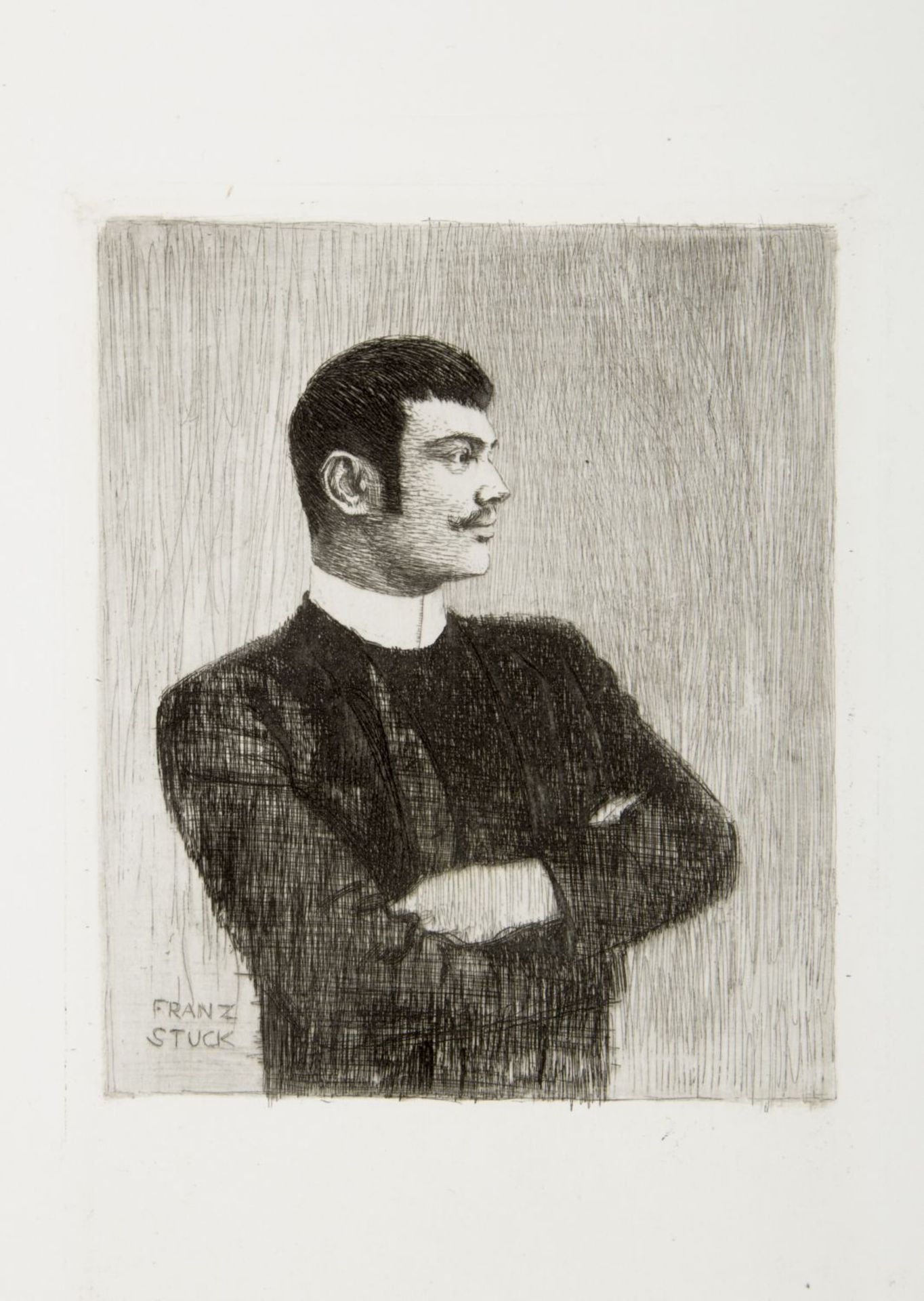 Stuck, Franz von. 1863 Tettenweis - München 1928 Meine Mutter. Portrait Franz von Stuck. 2 Radierung - Bild 6 aus 7