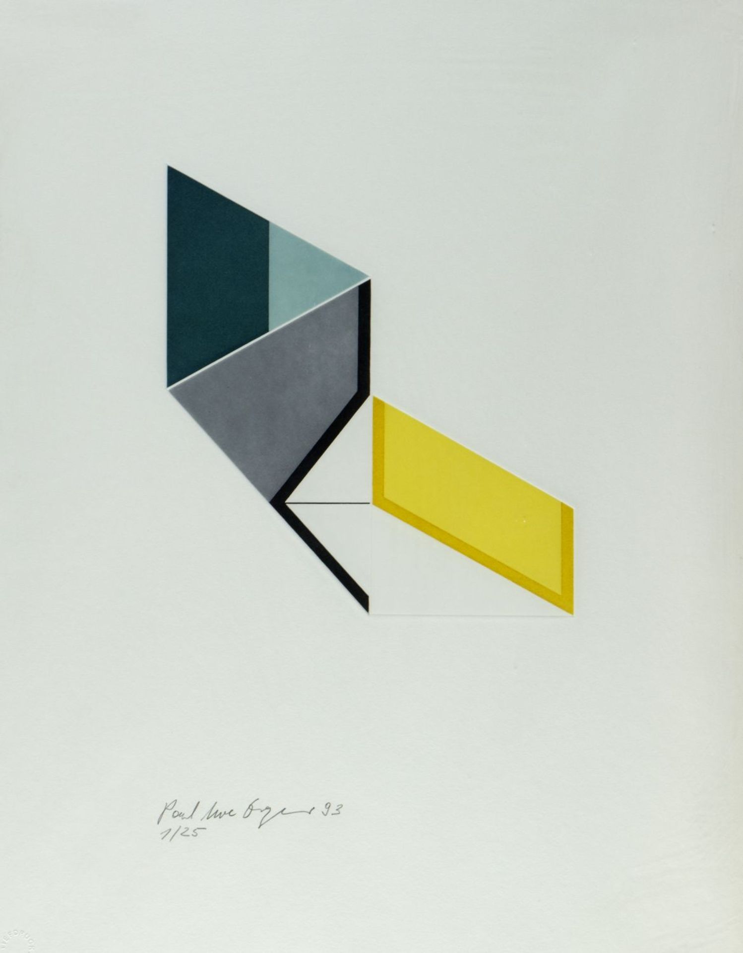 Dreyer, Paul Uwe. 1939 Osnabrück - Stuttgart 2008 Geometrische Kompositionen. 3 farbige Aquatintarad - Image 2 of 4