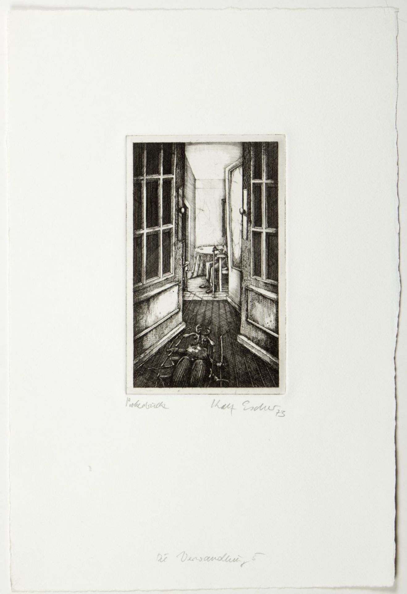 Escher, Rolf. 1936 Hagen Krebs. Fenchel. Verwandlung. Krebse mit zugebundenen Scheren. Besuch u.a. 1 - Bild 4 aus 6