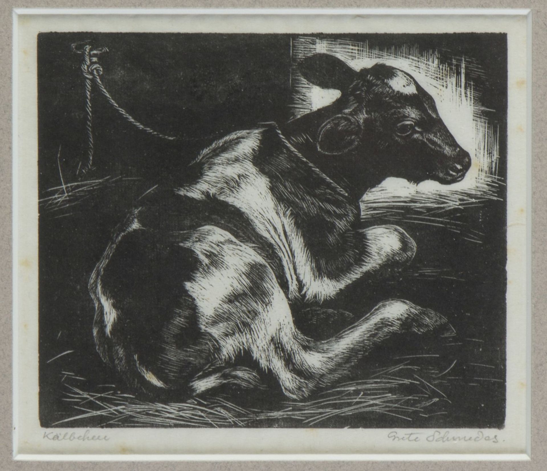 Tierdarstellungen Hund. Löwe. Hahn u.a. 6 Bll. versch. Techn. Bis 21 x 28 cm. - Image 5 of 7