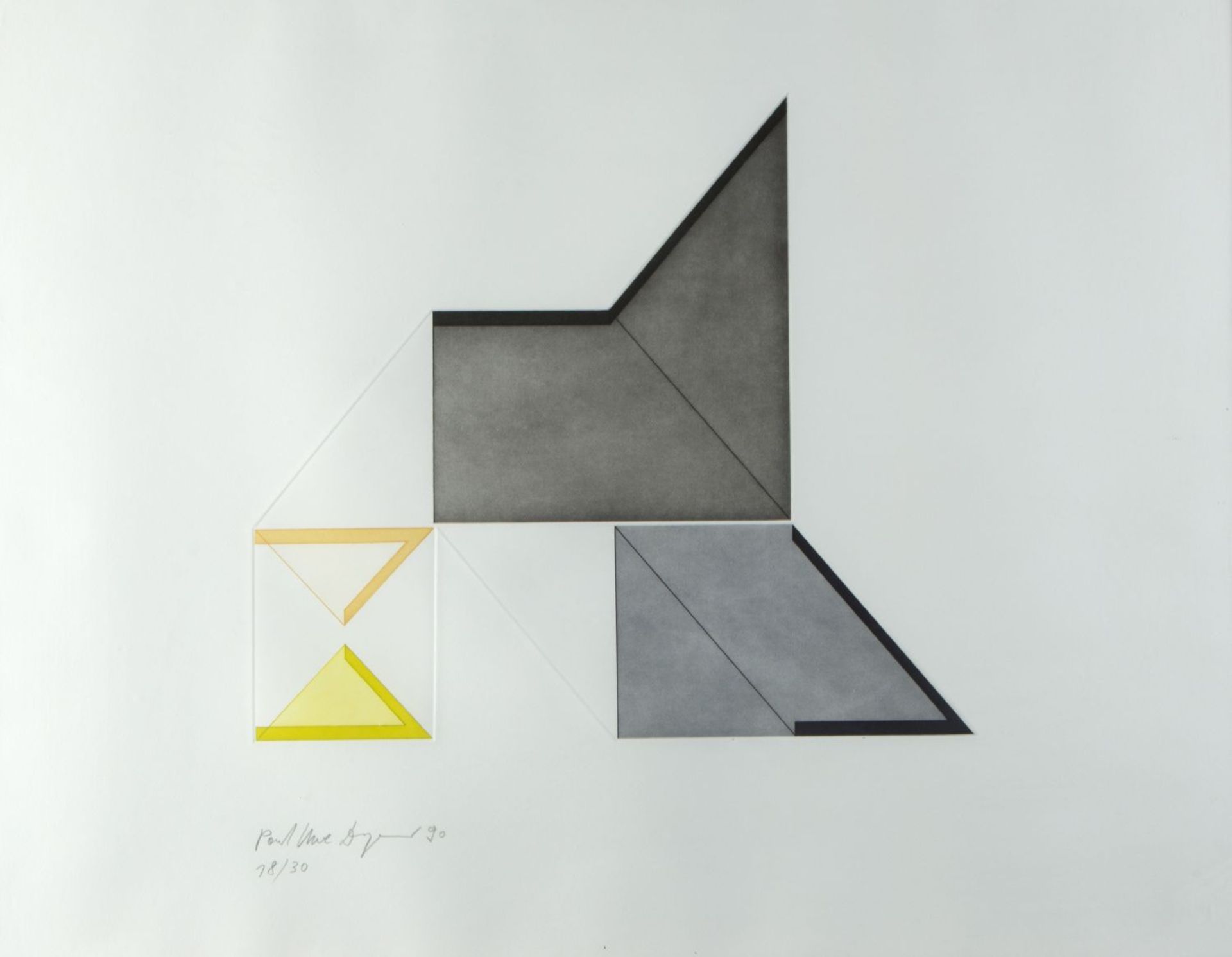 Dreyer, Paul Uwe. 1939 Osnabrück - Stuttgart 2008 Geometrische Kompositionen. 3 farbige Aquatintarad - Image 4 of 4