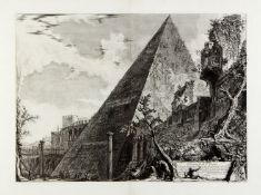 Piranesi, Francesco. 1756 Rom - Paris 1810 Piramide di C. Cestio. Radierung. In der Platte bez. und 