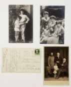Sammlung von Photopostkarten u.a. Prinzessin Rupprecht von Bayern mit ihren Kindern. Erbprinz Luitpo