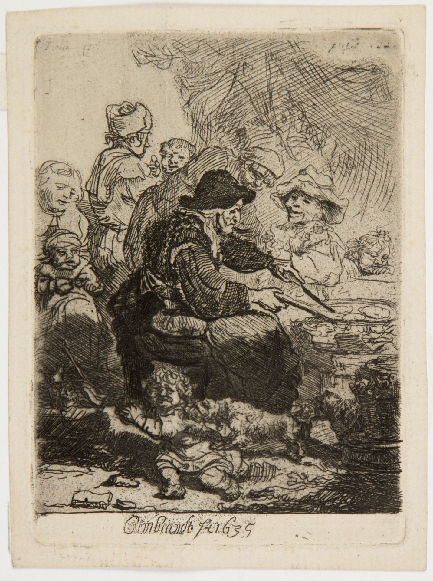 Saenredam. Woollett. Rembrandt (nach) u.a. Handwerker. Personen in bewaldeter Landschaft. Die Pfannk - Bild 5 aus 5