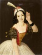 Stieff, Wilhelm Brustbild einer jungen Frau in einem orientalischen Kostüm. Öl/Lwd. Sign. und dat. (
