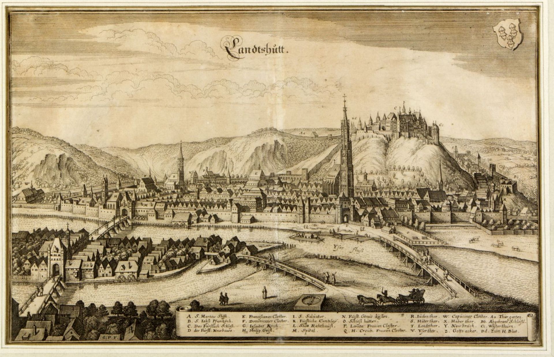 Homann. Schleich u.a. Karte von Bayern. Ansichten von München, Landshut. Rittergut Vestenbergsgreuth - Bild 4 aus 5