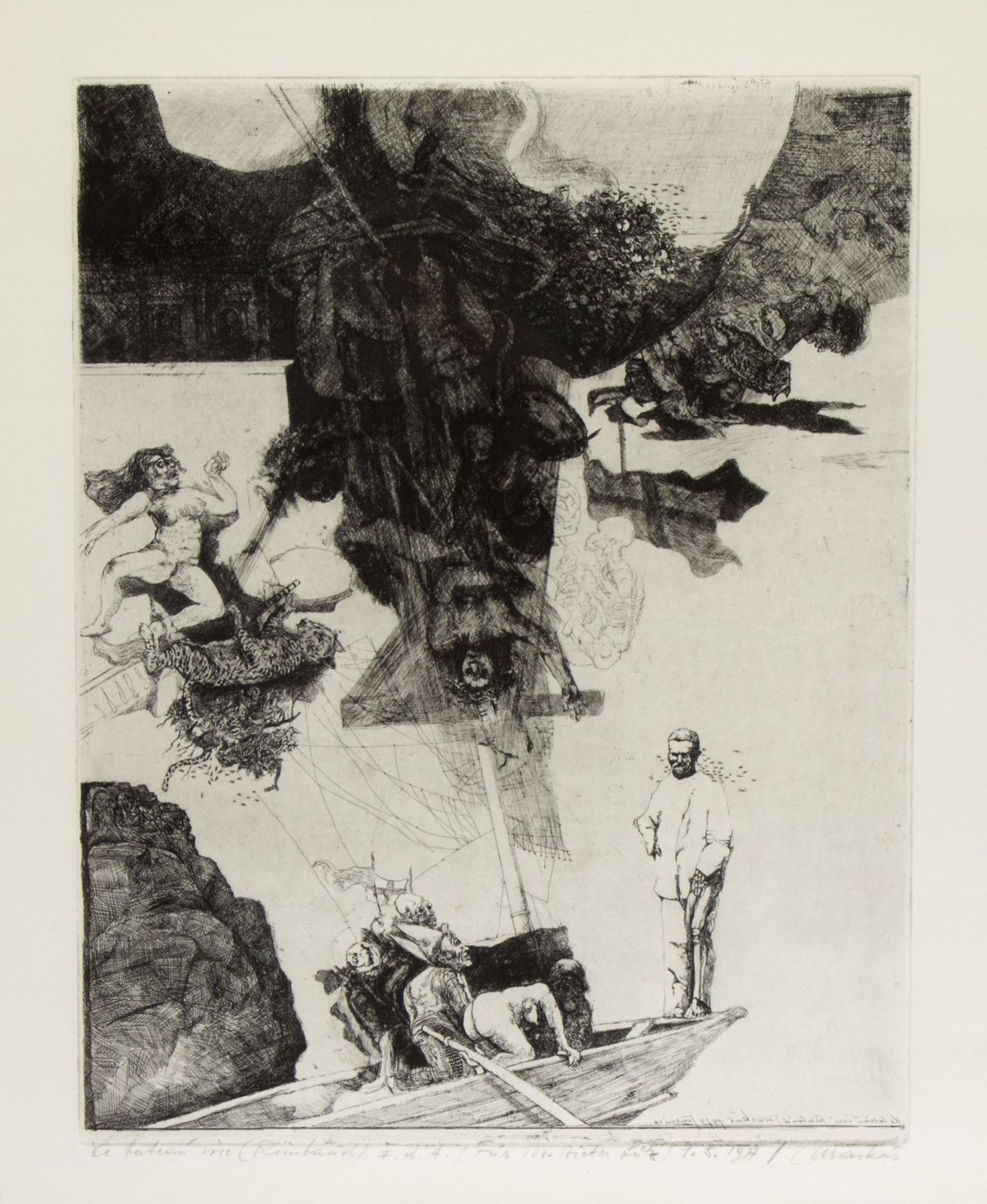 Vallazza, Markus. 1936 St. Ullrich - Bozen 2019 Illustrationen zu Pinocchio und Le bateau ivre. 3 Ra - Bild 4 aus 4
