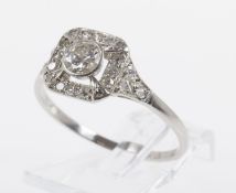Diamant-Ring Weißgold 750 (geprüft).