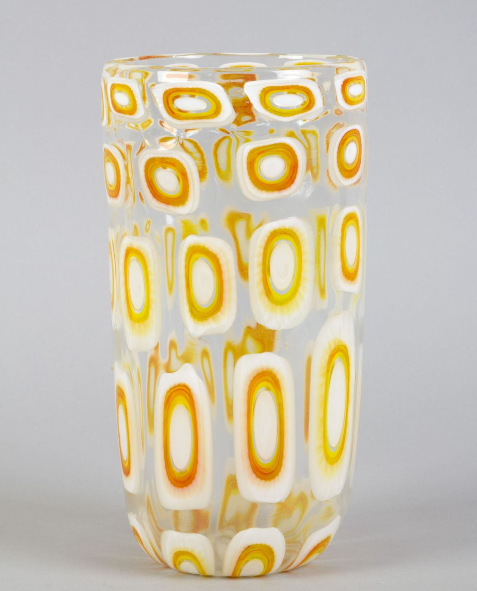 Murano-Vase Farbloses Glas.