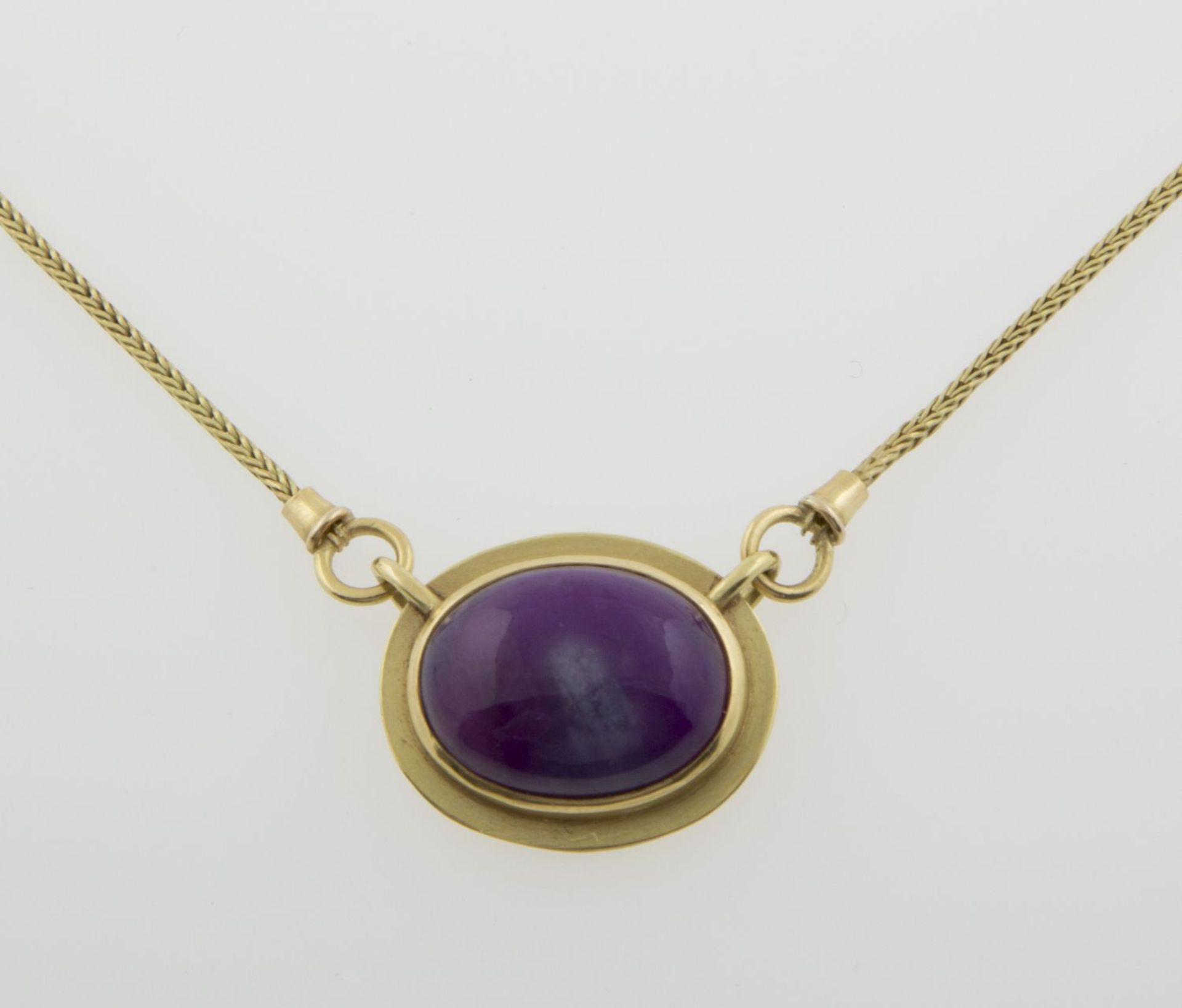 Zartes Collier mit Amethyst-Anhänger