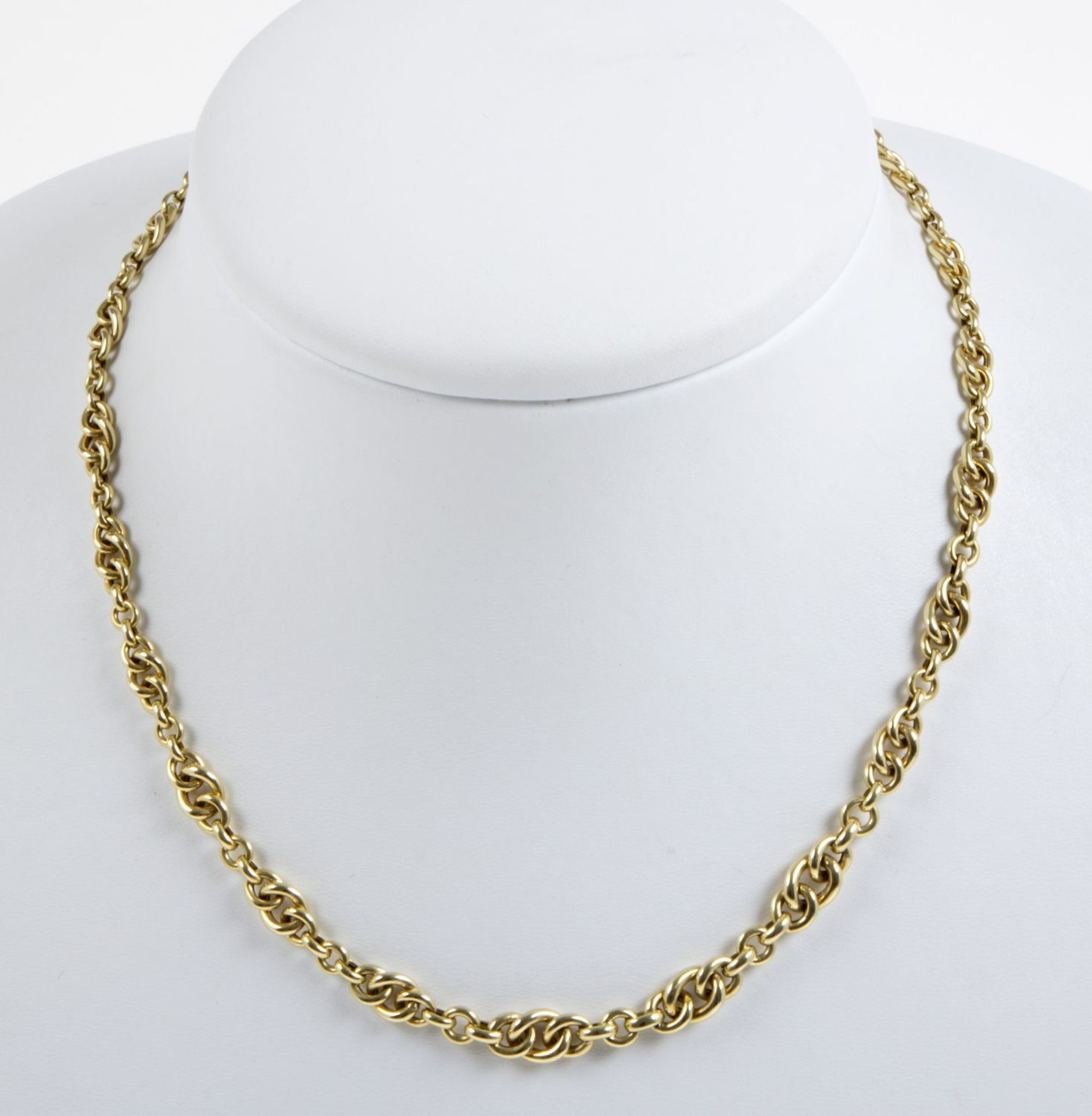 Collier Gelbgold 585. L. 44 cm. Ca. 13