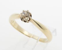 Solitär-Diamant-Ring Gelbgold 585.