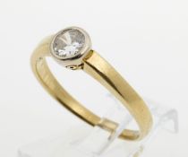 Solitär-Diamant-Ring Gelbgold und