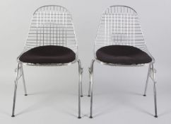 Zwei Wire Chairs DRX Verchromtes