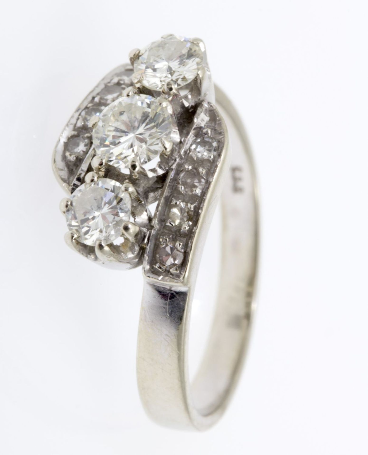 Brillant-Diamant-Ring Weißgold 585. - Bild 3 aus 3