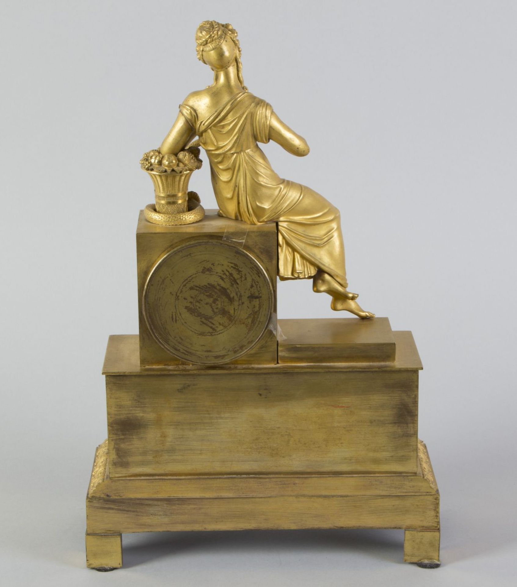 Pendule Bronze, vergoldet. Hoher - Bild 2 aus 2