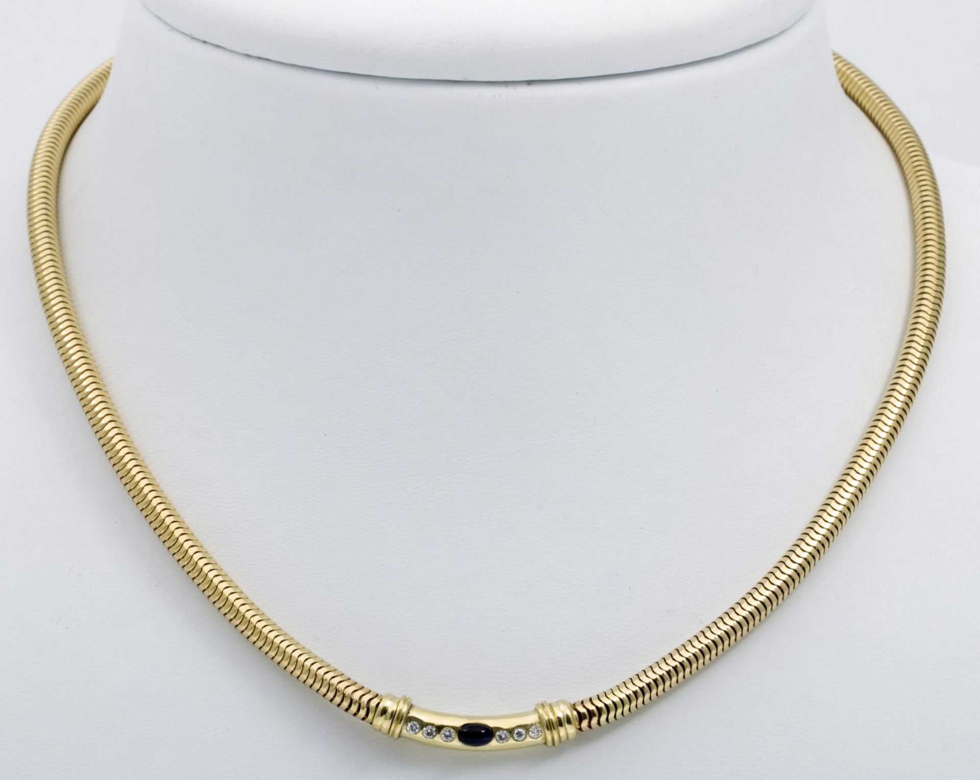 Collier Gelbgold 585. Schlangenkette.