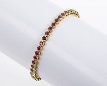 Rubin-Rivière-Armband Gelbgold 750.