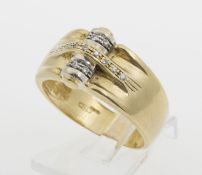 Diamant-Ring Gelbgold 750. Ausgefasst