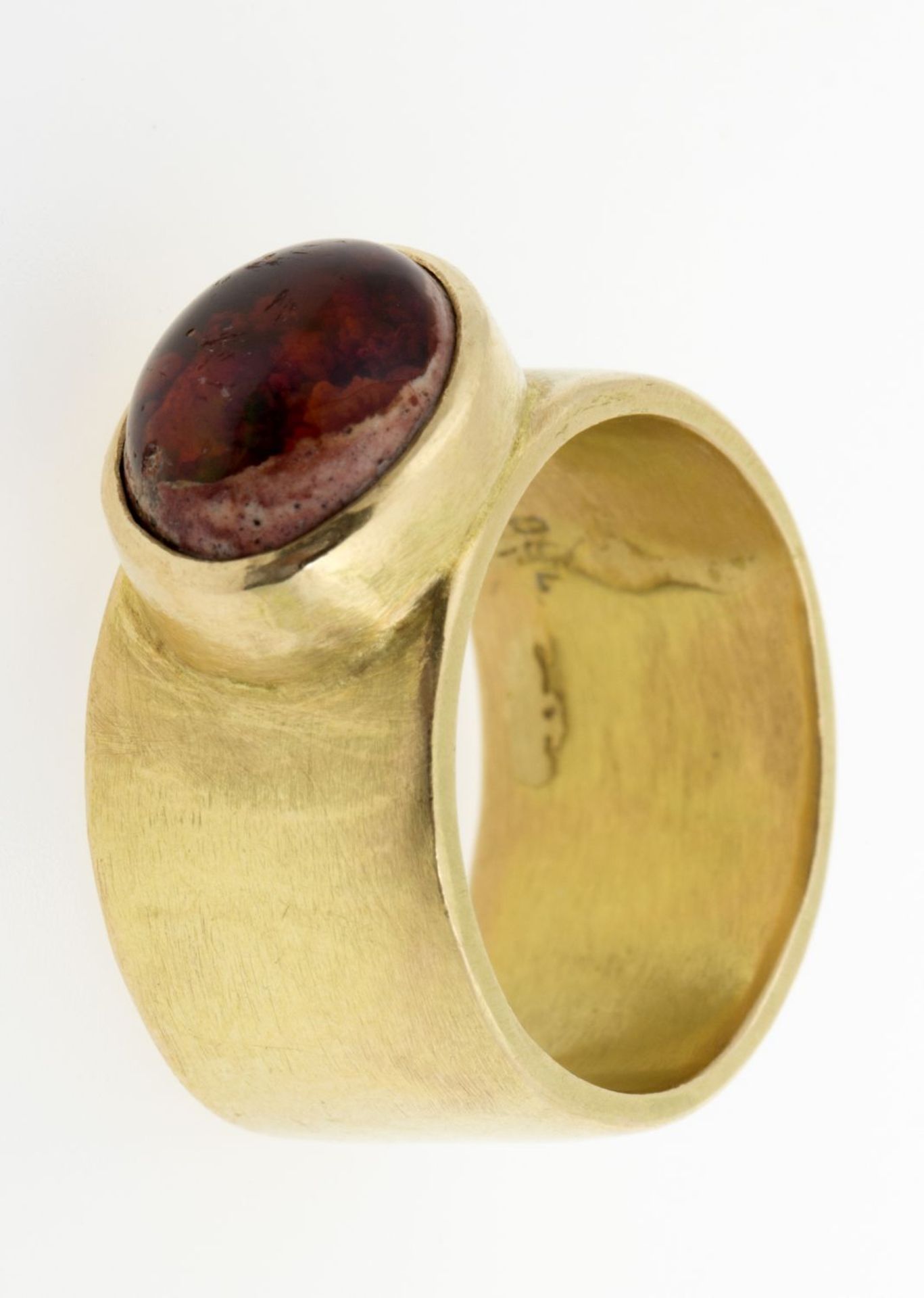 Moderner Opal-Ring Gelbgold 750. - Bild 3 aus 3